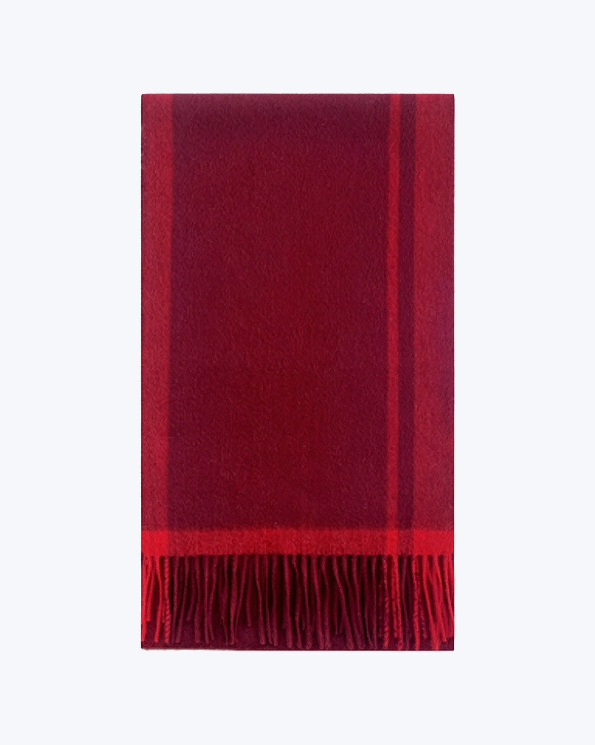 Knottery Plaid Cashmere Scarf - Red