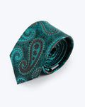 Paisley Silk Jacquard Tie - Dark Green
