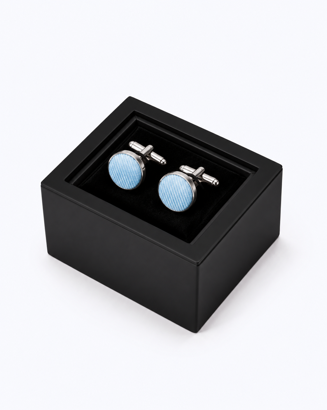 Twill Silk Tie and Cufflinks Gift Set - Sky Blue