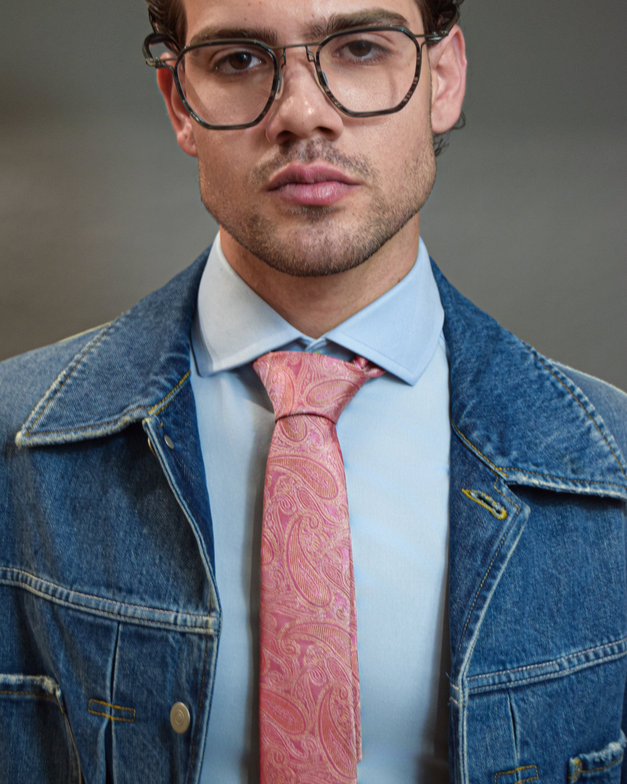 Paisley Dusty-Rose Silk Tie