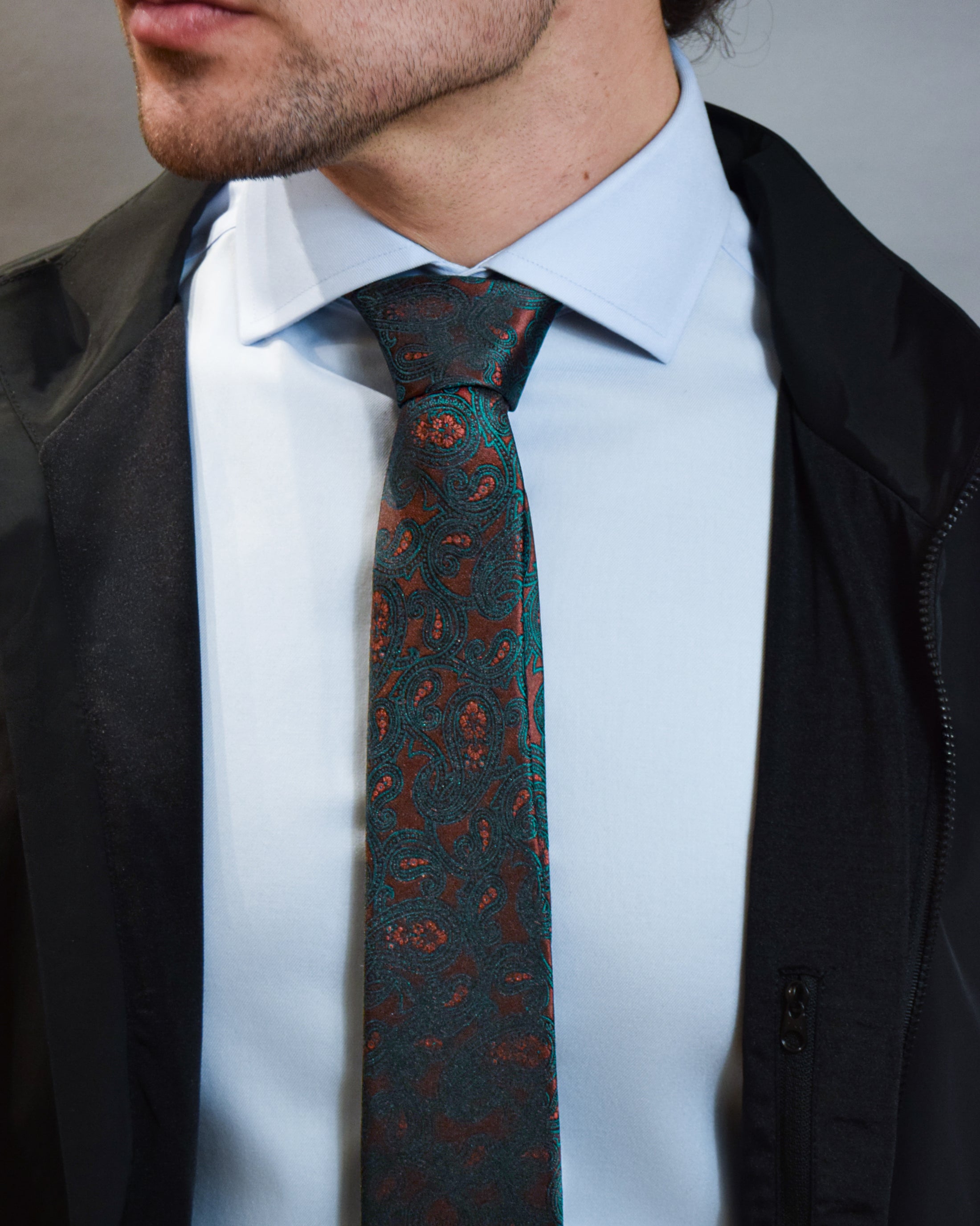 Paisley Deep Merlot Silk Tie