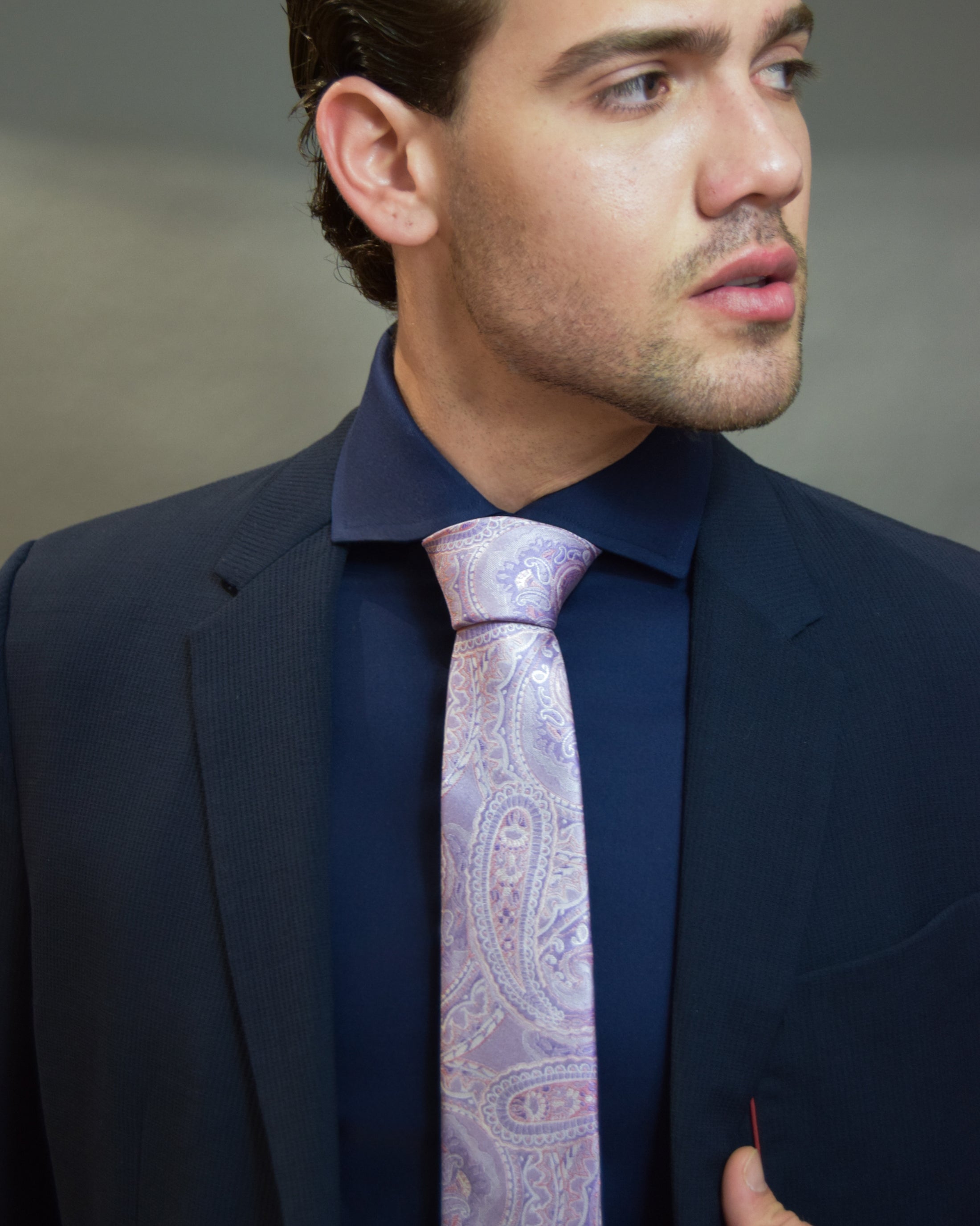 Paisley Lavender Silk Tie - KNOTTERY & CO. Silk Tie