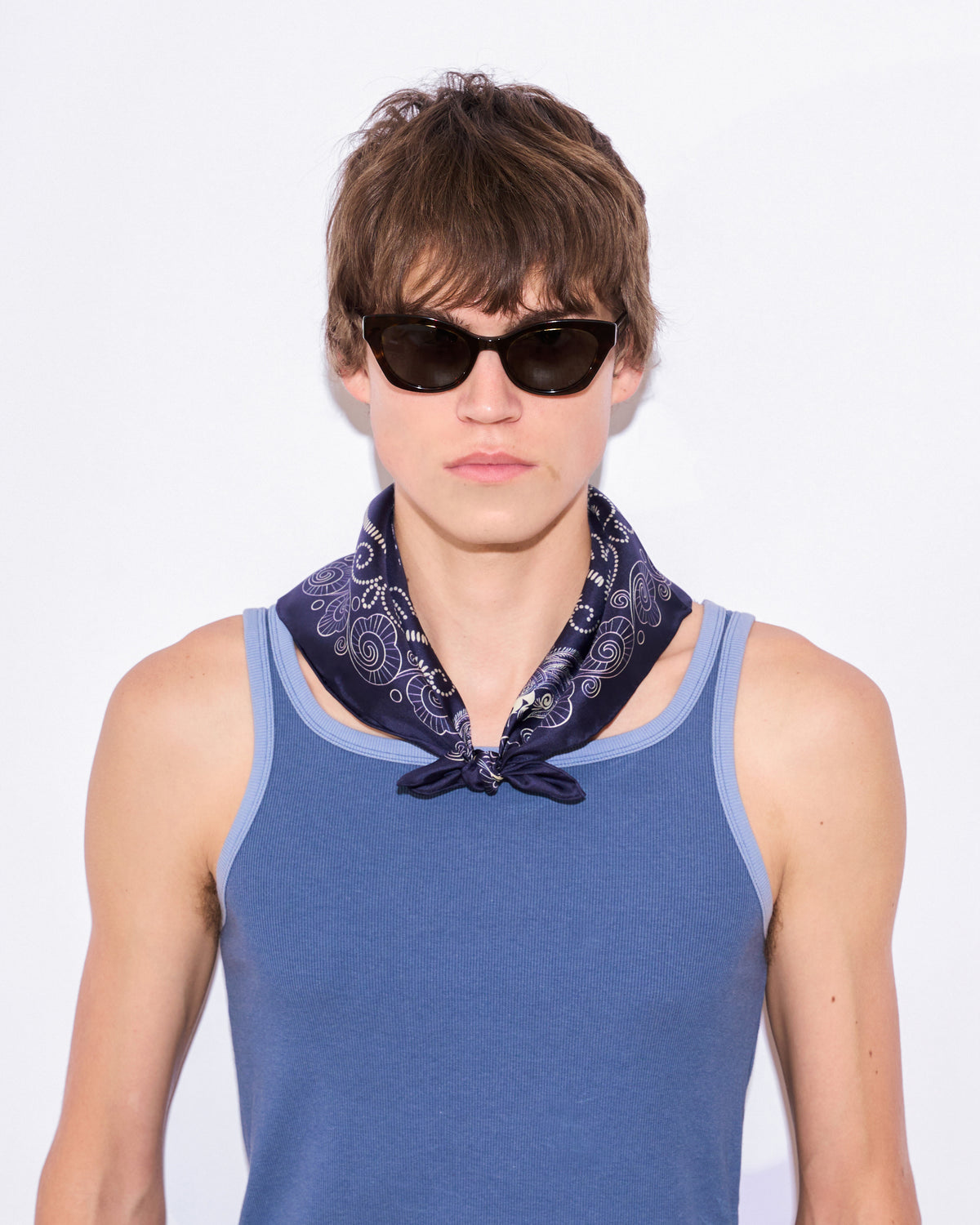 Equestrian Dreams Silk Bandana - Navy