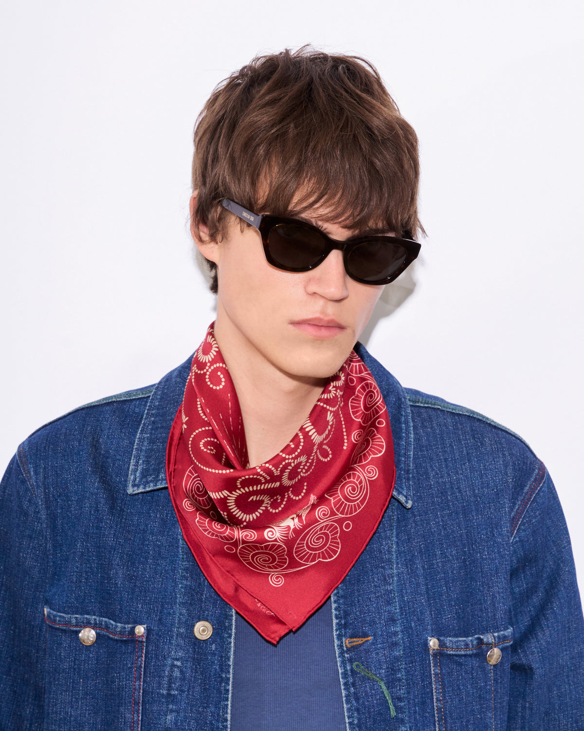 Equestrian Dreams Silk Bandana - Red