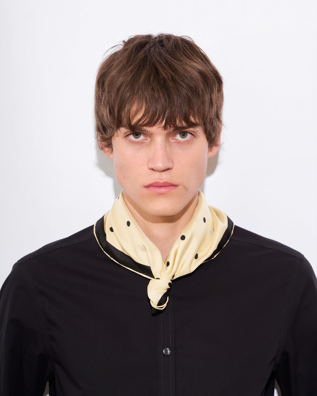Dapper Dots Silk Bandana - Yellow