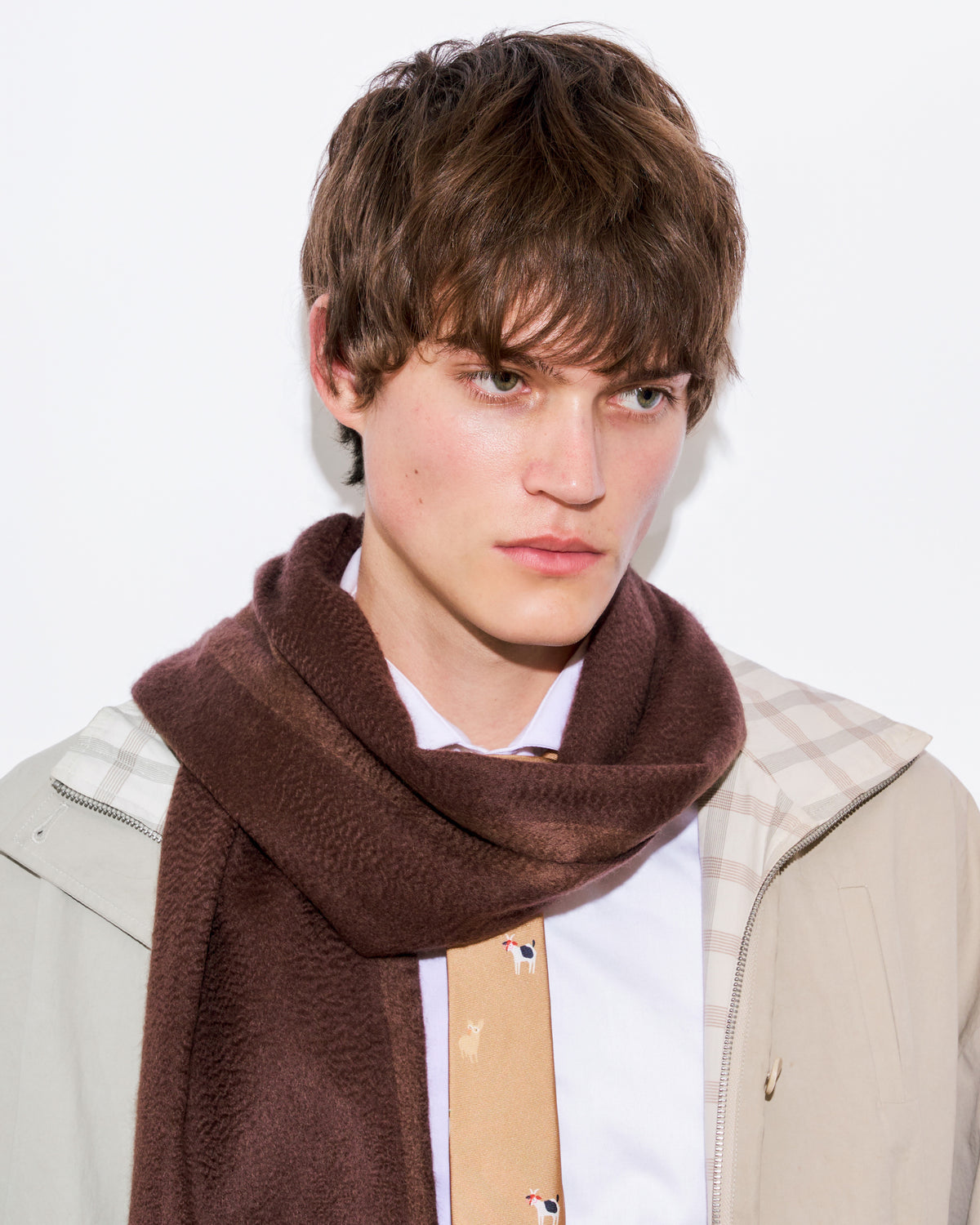 Knottery Classic Cashmere Scarf – Dark Brown