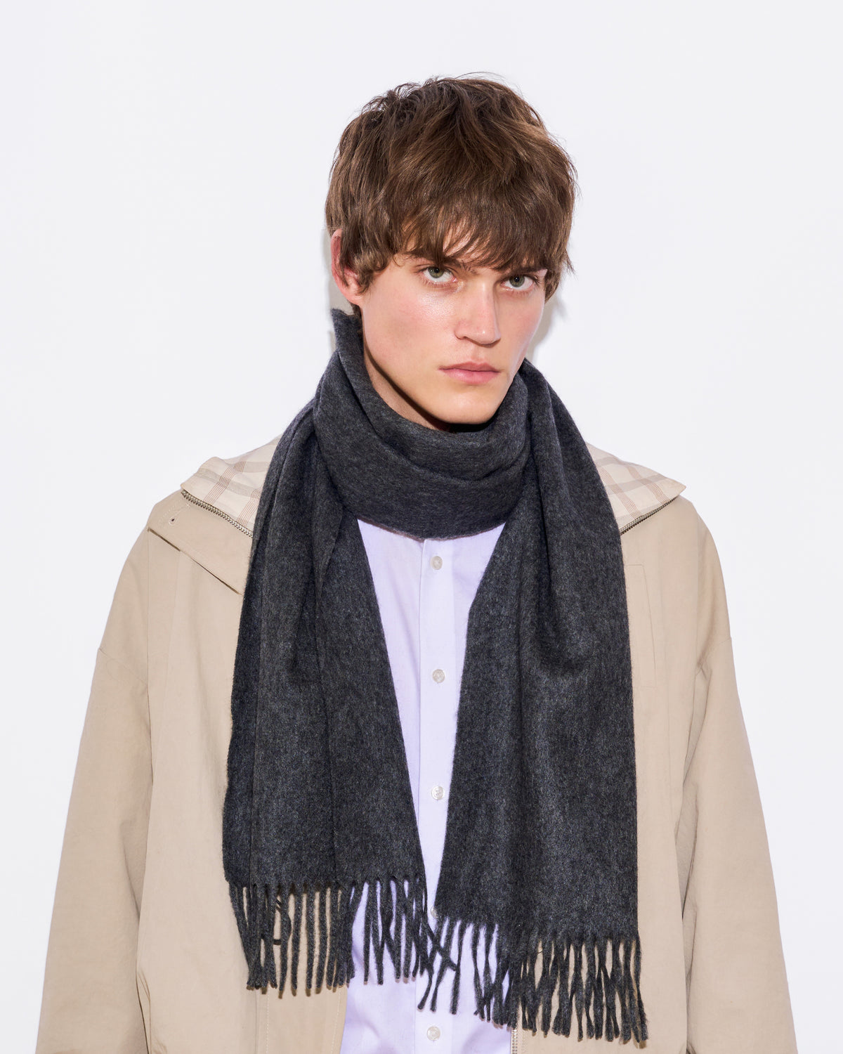 Knottery Classic Cashmere Scarf – Dark Grey