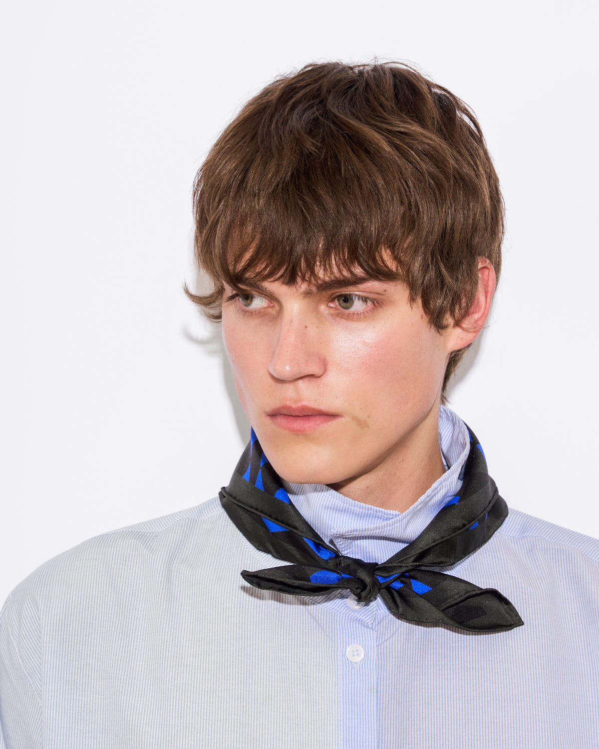 Diamond Silk Bandana - Black & Blue